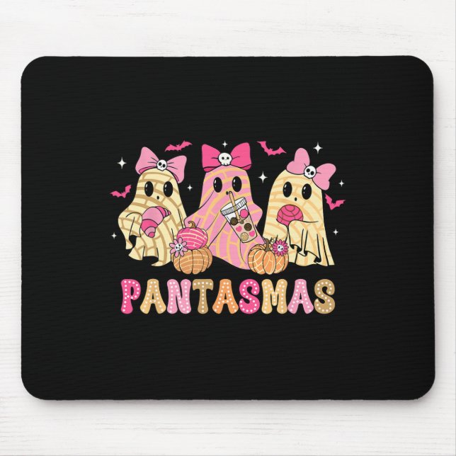 Ghost Funny Spooky Conchas Mexican Halloween Ghost Mouse Pad (Front)
