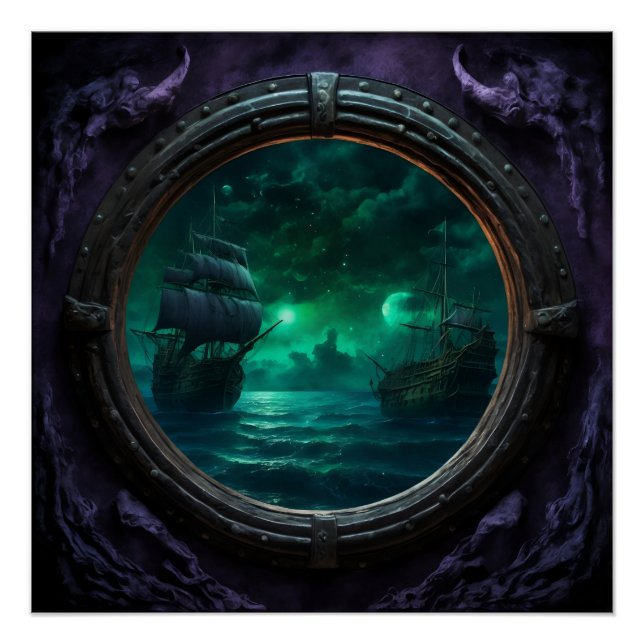Ghost Galleon Beneath the Haunted Stars Poster (Front)