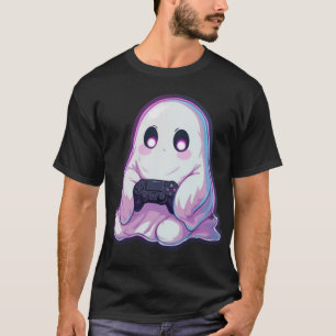 Ghost Gamer – Cute Minimal Gaming Design T-Shirt
