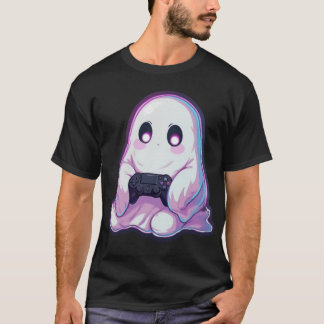 Ghost Gamer – Cute Minimal Gaming Design T-Shirt