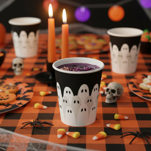Ghost Gathering Halloween Paper Cups