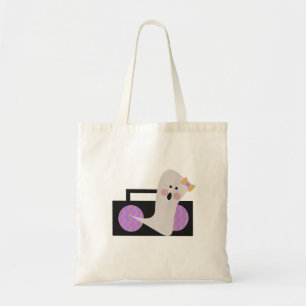 Ghost Girl Halloween Music Trick or Treat Tote Bag