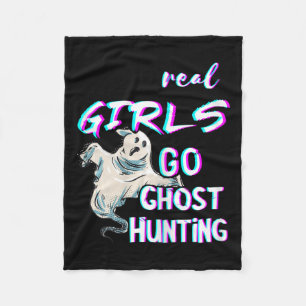 Ghost Girls Haunted Ghosts Hunter Ghost Hunting Ha Fleece Blanket