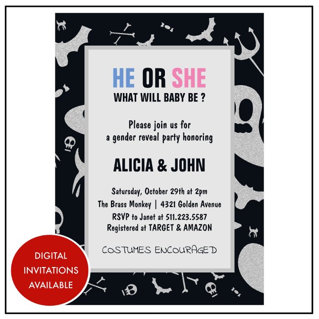 Ghost Glitter He or She Halloween gender reveal Invitation (Ghost-Glitter-He-or-She-Halloween-gender-reveal-Invitation-1)