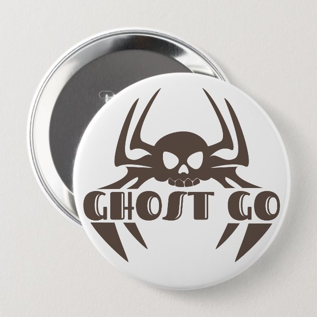 Ghost Go Spooky Season 10 Cm Round Badge (Front & Back)