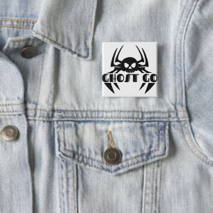 Ghost Go Spooky Season 15 Cm Square Badge