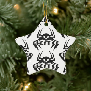 Ghost Go Spooky Season Ceramic Ornament
