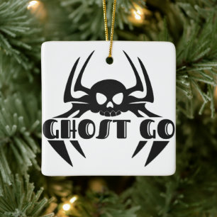 Ghost Go Spooky Season Ceramic Ornament