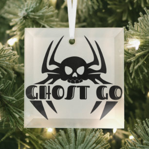 Ghost Go Spooky Season Glass Tree Decoration