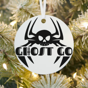 Ghost Go Spooky Season Metal Tree Decoration