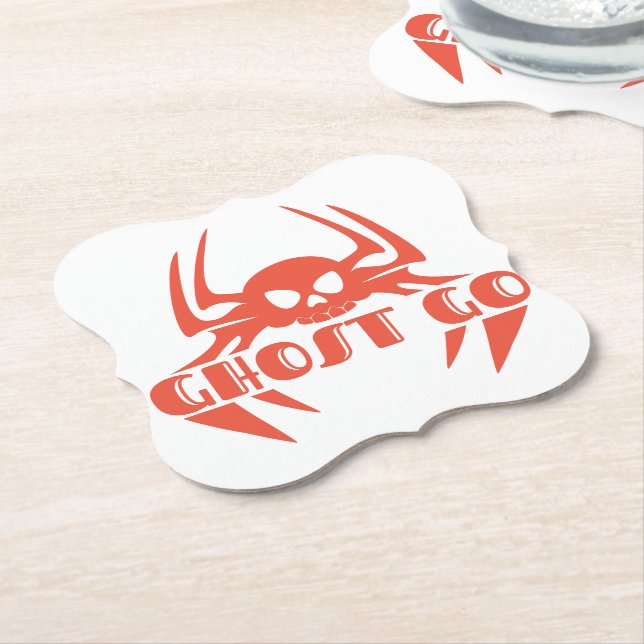 Ghost Go Spooky Season Paper Coaster (Angled)