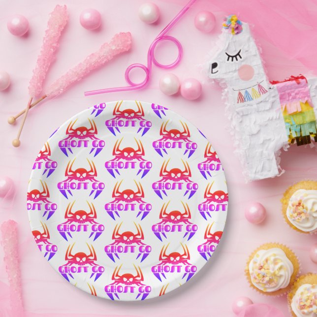 Ghost Go Spooky Season Paper Plate (Party)