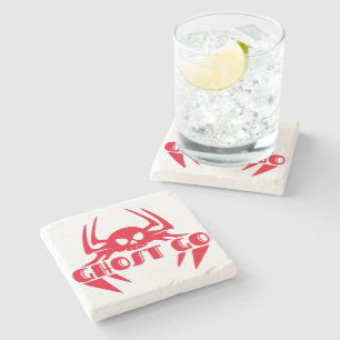 Ghost Go Spooky Season Stone Coaster