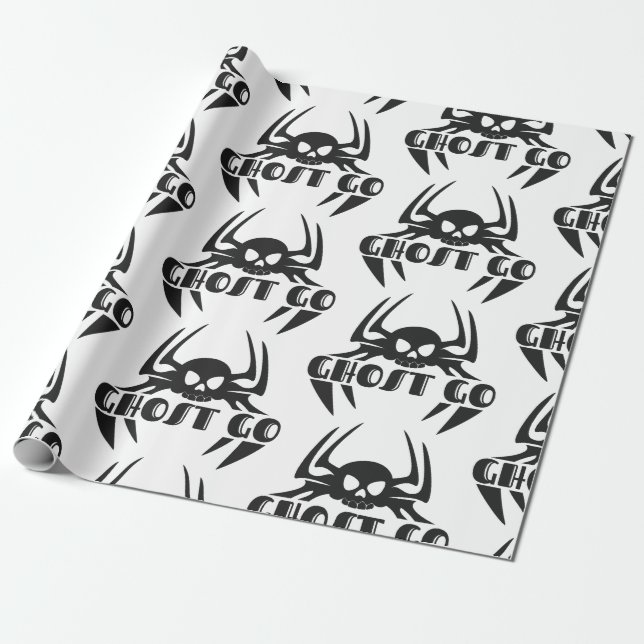 Ghost Go Spooky Season Wrapping Paper (Unrolled)