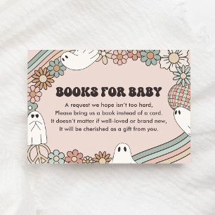 Ghost Halloween Baby Shower Books for Baby Enclosure Card