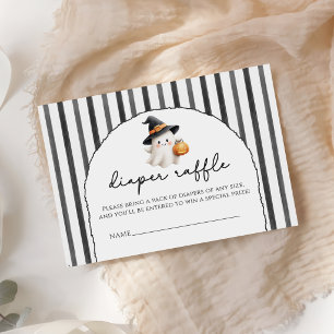 Ghost Halloween Baby Shower Diaper Raffle Enclosure Card