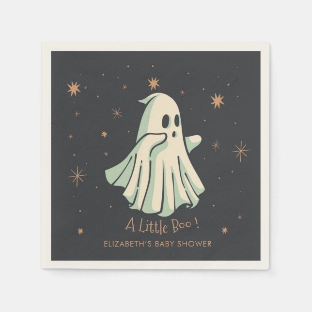 Ghost Halloween Baby Shower Napkins (Front)