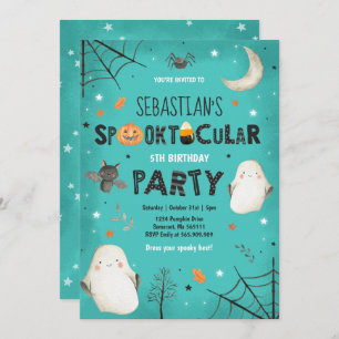 Ghost Halloween Birthday Invite Spooktacular Party