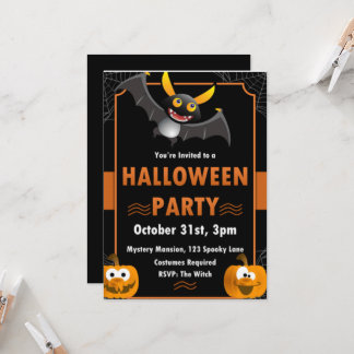 Ghost Halloween Birthday Invite Spooktacular Party