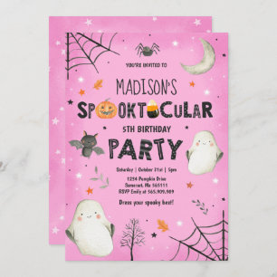 Ghost Halloween Birthday Party Spooktacular Party Invitation