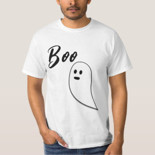 Ghost Halloween black white boo T-Shirt