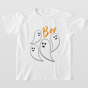 Ghost Halloween black white cute pattern Boo T-Shirt