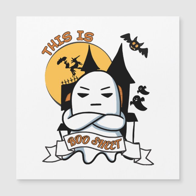 Ghost Halloween Costume Funny Boo (Front)