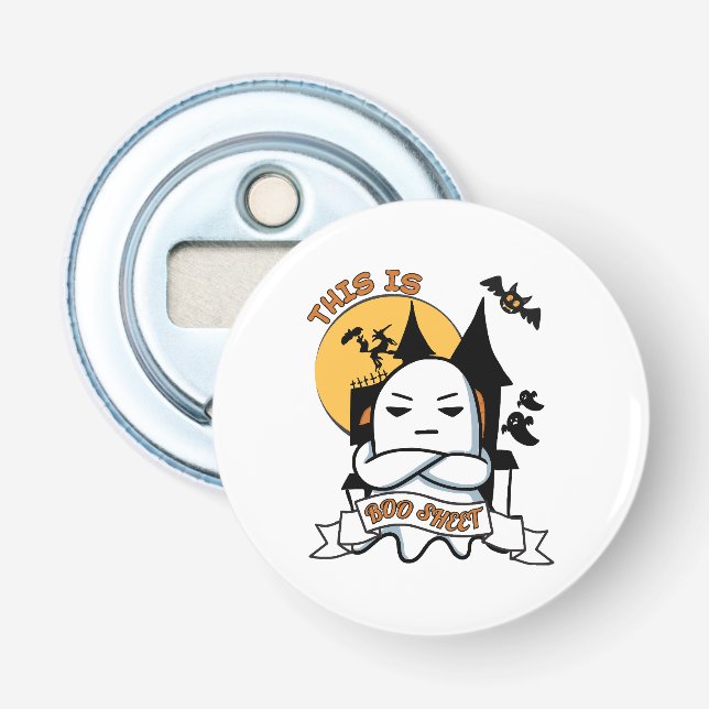 Ghost Halloween Costume Funny Boo Bottle Opener (Front)