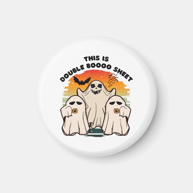 Ghost Halloween Costume Funny Boo Magnet (Front)