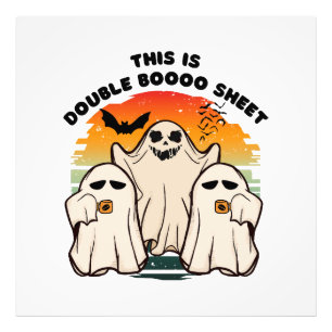 Ghost Halloween Costume Funny Boo Photo Print