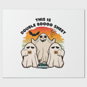 Ghost Halloween Costume Funny Boo Wrapping Paper