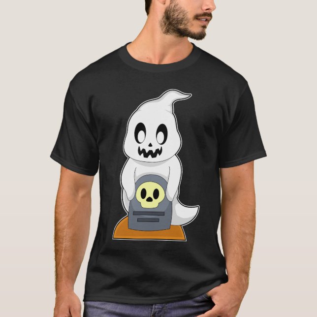 Ghost Halloween Grave T-Shirt (Front)