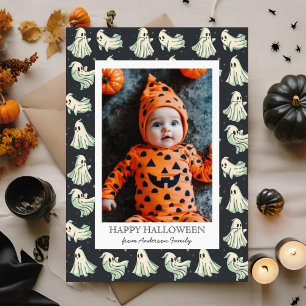 Ghost Halloween My first Boo baby  Holiday Card