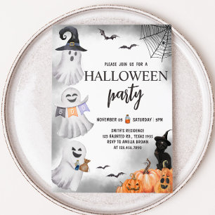 Ghost Halloween Party Invitation