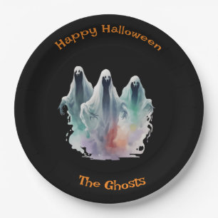 Ghost Halloween Party Paper Plate