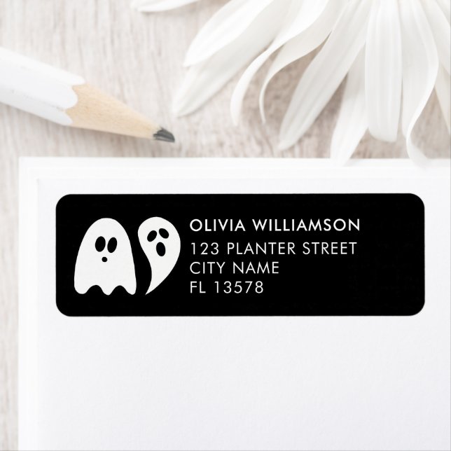 Ghost Halloween Return Address Label (Insitu)