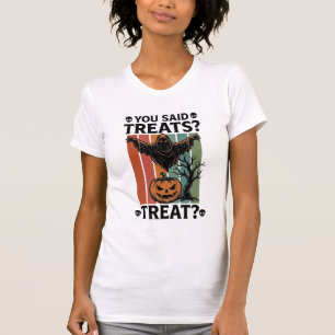Ghost Halloween Shirt with Spooky Treat Pun and Pu