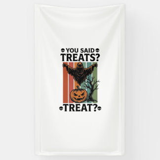 Ghost Halloween Shirt with Spooky Treat Pun and Pu Banner