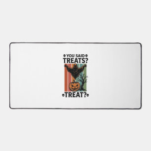 Ghost Halloween Shirt with Spooky Treat Pun and Pu Desk Mat