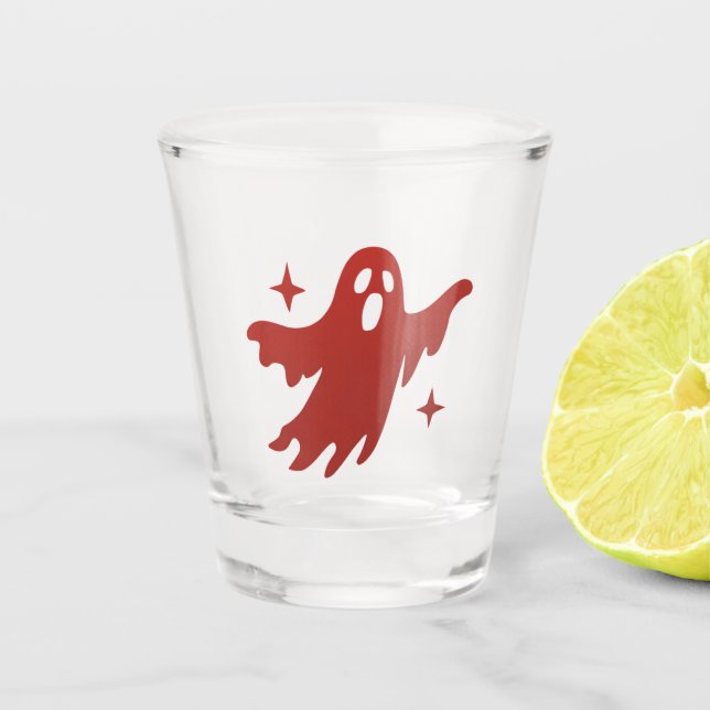 Ghost Halloween Shot Glass (Front)