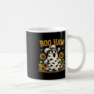 Ghost Halloween Spooky Western Funny Boo Haw Cowbo Coffee Mug