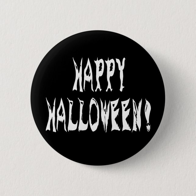 Ghost Halloween Text 6 Cm Round Badge (Front)