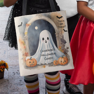 Ghost Halloween Trick or Treat Candy  Tote Bag
