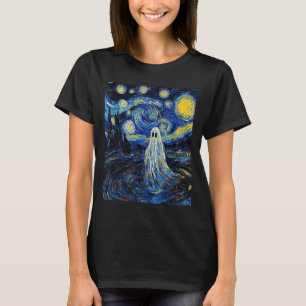 Ghost Halloween - Van Gogh Style - Starry Night T-Shirt