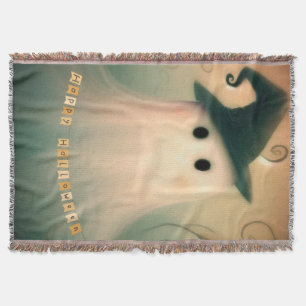 Ghost/Halloween/whimsical/fall Throw Blanket