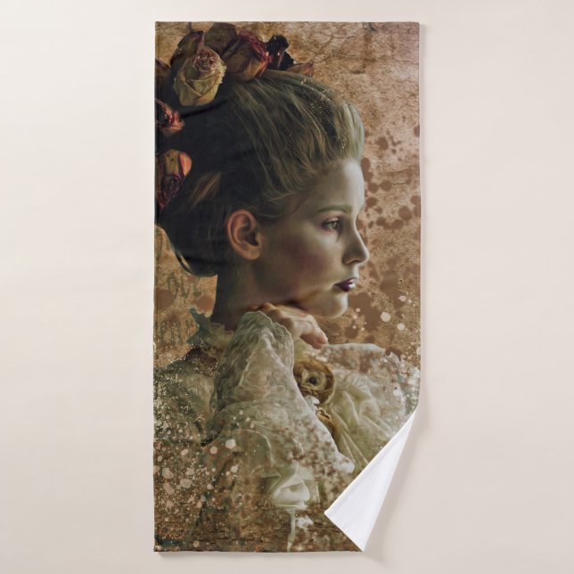 Ghost halloween woman female bath towel (Bath Towel)