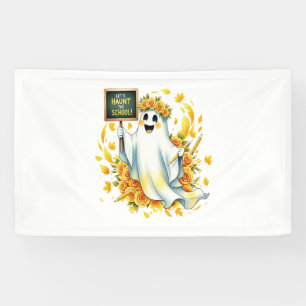 Ghost Haunt School Halloween Banner