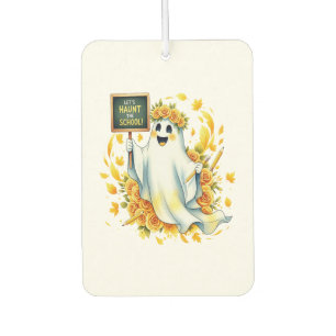 Ghost Haunt School Halloween Car Air Freshener