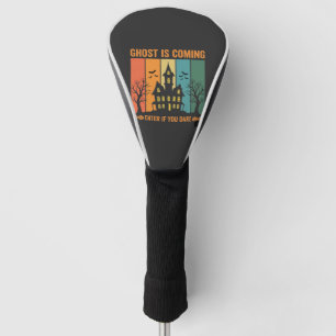 Ghost Haunted House Halloween Vector Design Golf Head Cover