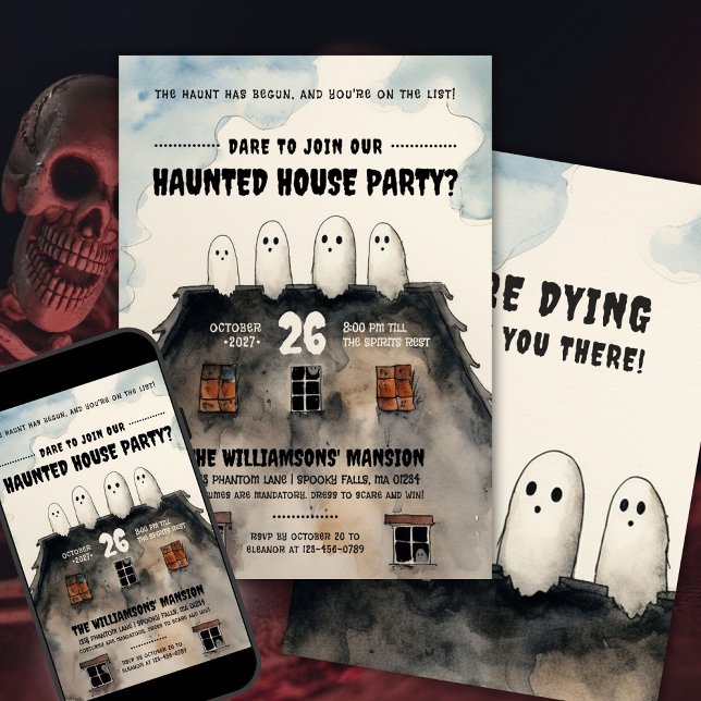 Ghost Haunted House Party  Invitation (Creator Uploaded)